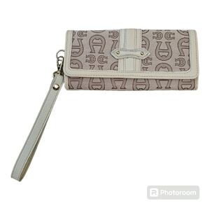Etienne Aigner Canvas Signature Wristlet Bag